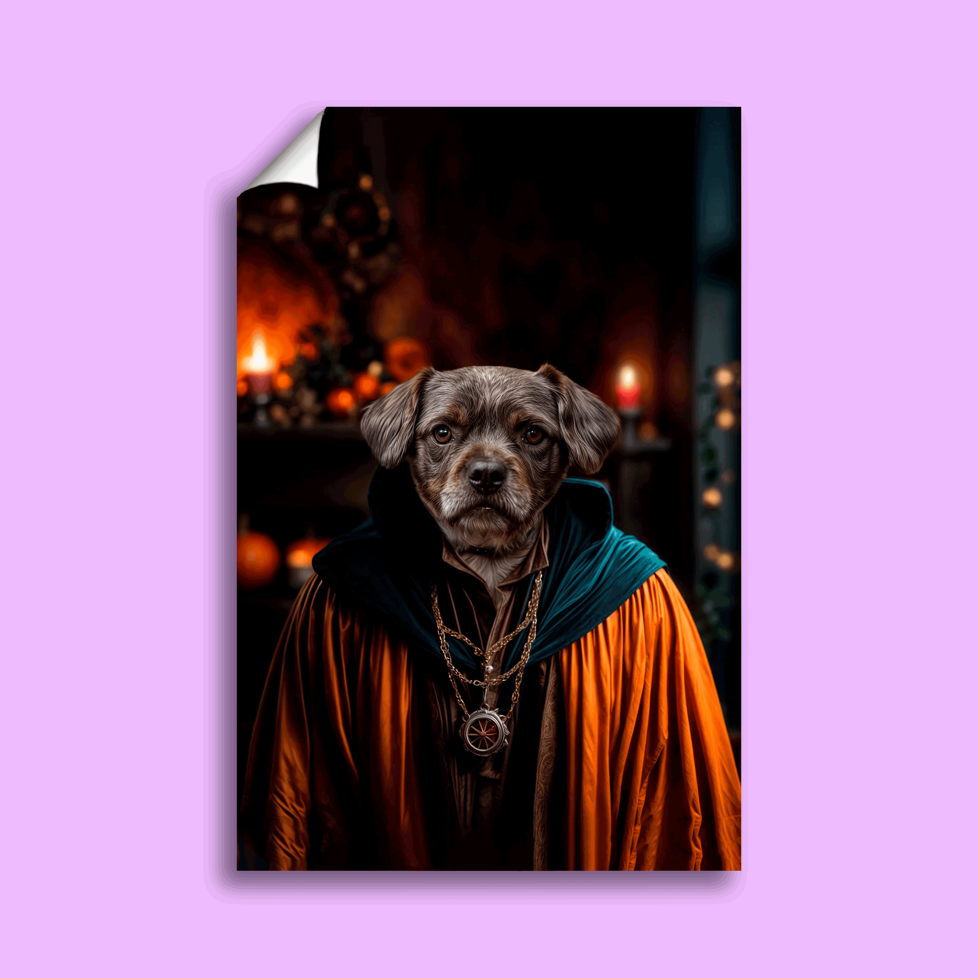 Predictor Pet Halloween Portrait - Custom Pet Portrait